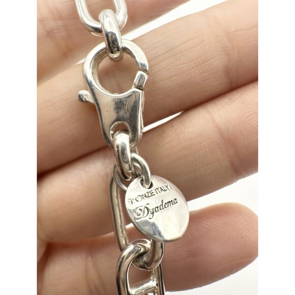 dyadema italy bronze paper clip chain necklace 17.5” - Picture 5 of 6